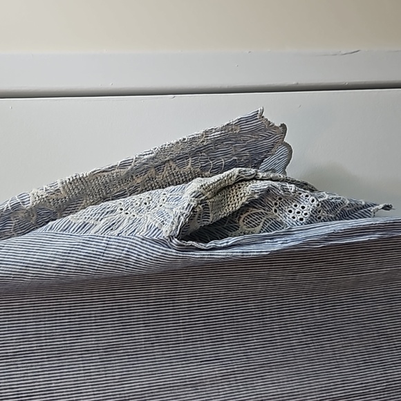 Cristina Gavioli Italian Blue And White Cotton Striped Dress - Picture 4 of 8